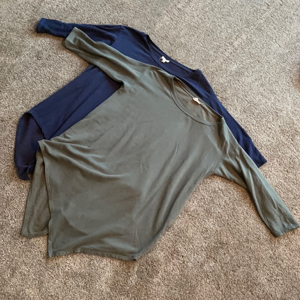 Set of 2 Soft Joie Tunics 3/4 Sleeve Shirts